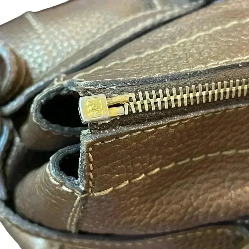 Hogan Bronze Pebbled Leather Tote